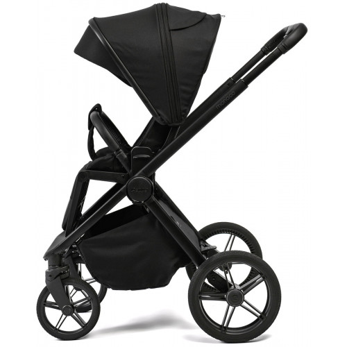 Детская коляска Peppy Monaco Plus 4 в 1 с автокреслом Jet Beige и базой Black (черный), рама черная