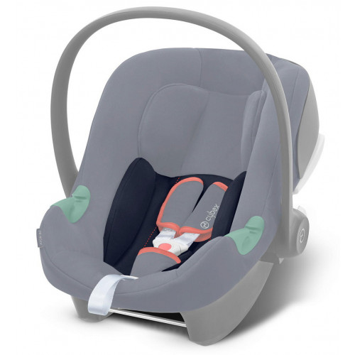 Коляска Cybex Balios S Lux TPE complete Aton B2 Bay Blue Base One 4 в 1 Almond Beige с дождевиками