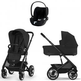 Коляска Cybex Talos S Lux BLK complete Cloud T Sepia Black Plus Base T 4 в 1 Moon Black с дождевиками