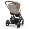 Коляска Cybex Balios S Lux TPE complete Aton B2 Bay Blue Base One 4 в 1 Almond Beige с дождевиками