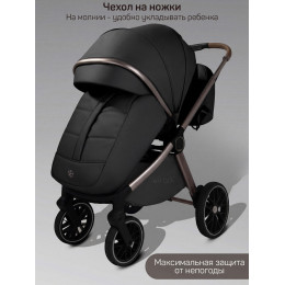 Детская коляска AmaroBaby Motus Premium Ecco Exclusive 4 в 1 с автокреслом Rant Miro Olive и базой черный