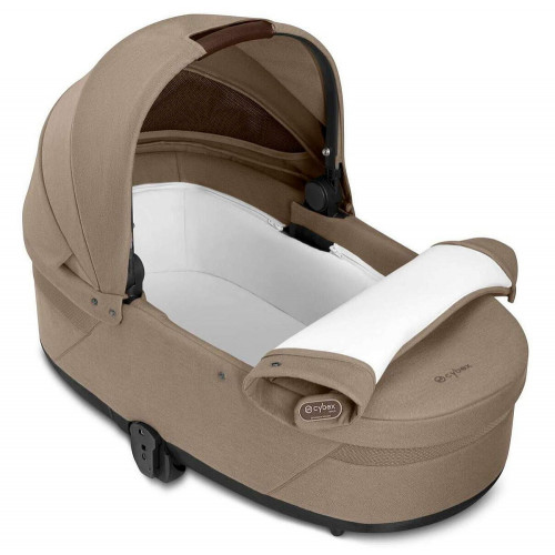 Коляска Cybex Balios S Lux TPE complete Aton B2 Bay Blue Base One 4 в 1 Almond Beige с дождевиками