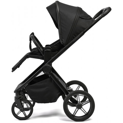Детская коляска Peppy Monaco Plus 4 в 1 с автокреслом Jet Beige и базой Black (черный), рама черная
