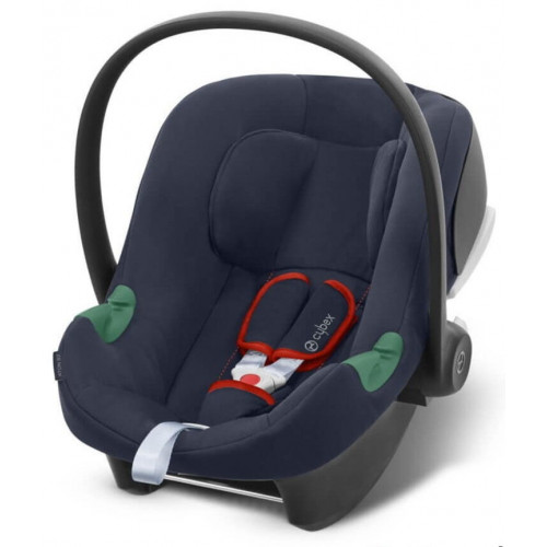 Коляска Cybex Balios S Lux TPE complete Aton B2 Bay Blue Base One 4 в 1 Almond Beige с дождевиками