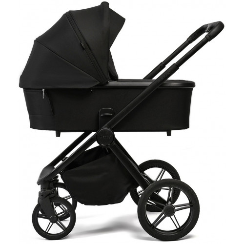 Детская коляска Peppy Monaco Plus 4 в 1 с автокреслом Jet Beige и базой Black (черный), рама черная