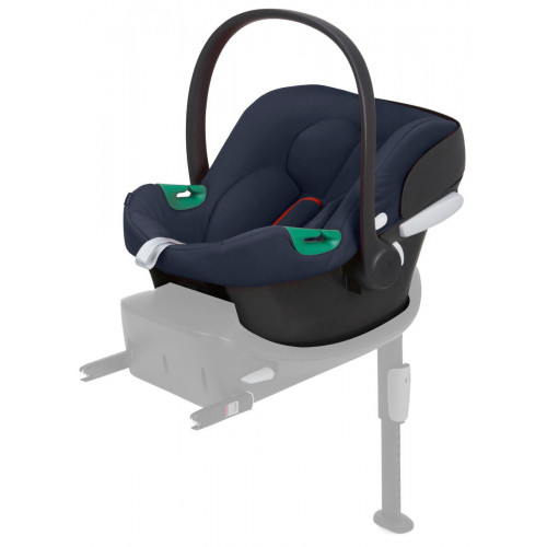 Коляска Cybex Balios S Lux TPE complete Aton B2 Bay Blue Base One 4 в 1 Almond Beige с дождевиками