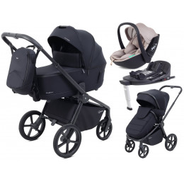 Детская коляска Rant Flex Therm Soft 4 в 1 с автокреслом Miro Beige и базой Midnight Black