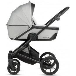 Детская коляска Noordi Aqua V2 4 в 1 с автокреслом Terra Edusky Black и базой 1482602 Light Grey