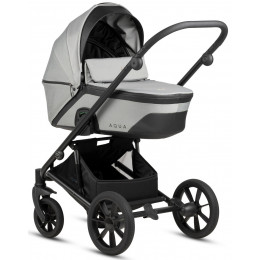 Детская коляска Noordi Aqua V2 4 в 1 с автокреслом Terra Edusky Black и базой 1482602 Light Grey