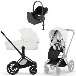 Коляска Cybex Priam V Matt Black Style Cloud T Sepia Black Plus Base T 4 в 1 Off White