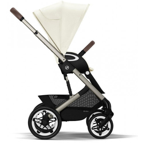 Коляска Cybex Talos S Lux TPE complete Cloud T Leaf Green Plus Base T 4 в 1 Seashell Beige с дождевиками