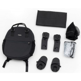 Коляска Agex Prima Pro 4 в 1 с автокреслом i-Safe Grey и базой Midnight Grey (Темно-серый)