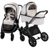 Детская коляска AmaroBaby Motus Premium Ecco 4 в 1 с автокреслом Rant Miro Graphite и базой молочный