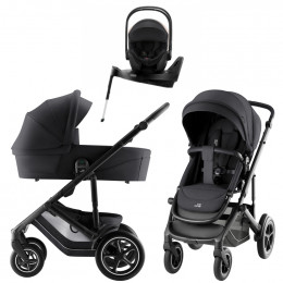 Коляска 4 в 1 Britax Roemer Smile 5Z Style и автокресло Baby-Safe Pro Space Black + Vario Base 5Z Carbon Black