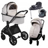 Детская коляска AmaroBaby Motus Premium Ecco 4 в 1 с автокреслом Rant Miro Graphite и базой молочный
