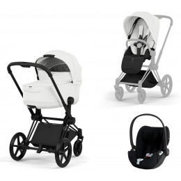 Коляска Cybex Priam V Matt Black Style Cloud T Sepia Black Plus Base T 4 в 1 Off White