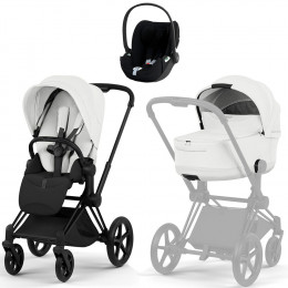 Коляска Cybex Priam V Matt Black Style Cloud T Sepia Black Plus Base T 4 в 1 Off White