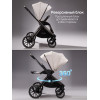 Детская коляска AmaroBaby Motus Premium Ecco 4 в 1 с автокреслом Rant Miro Graphite и базой молочный