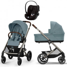 Коляска Cybex Balios S Lux TPE complete Cloud G Magic Black Base G 4 в 1 Stormy Blue с дождевиками