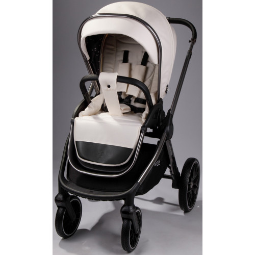 Детская коляска AmaroBaby Motus Premium Ecco 4 в 1 с автокреслом Rant Miro Graphite и базой молочный