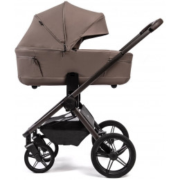 Детская коляска Peppy Monaco Thermo 4 в 1 с автокреслом First и базой Mocca (кофе), рама серо-коричневая