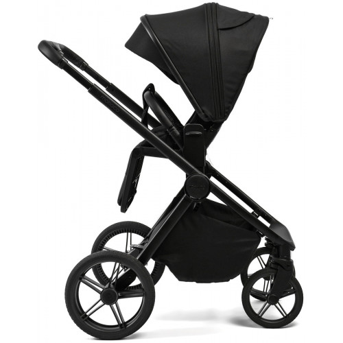 Детская коляска Peppy Monaco Plus 4 в 1 с автокреслом First Black и базой Black (черный), рама черная