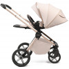 Детская коляска Peppy Monaco Plus 4 в 1 с автокреслом Welldon Crown 2 и базой Beige (бежевый), рама беж, шлифованный алюминий