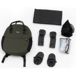 Коляска Agex Prima Pro 4 в 1 с автокреслом i-Safe Black и базой APF664 Green (Зеленый)