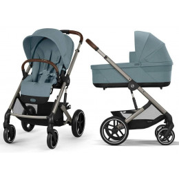 Коляска Cybex Balios S Lux TPE complete Cloud T Mirage Grey Plus Base T 4 в 1 Stormy Blue с дождевиками