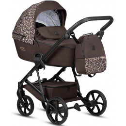 Детская коляска Tutis Viva 6 Plus Wild Elegance 4 в 1 с автокреслом Beno Black и базой Wild Mocca