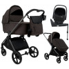 Детская коляска Pituso Teffy 4 в 1 с автокреслом Baesa Black с базой Turkish Coffee/Graphite