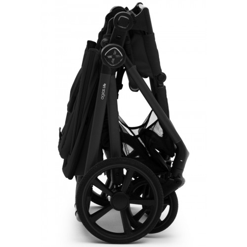 Коляска Agex Life 4 в 1 матовая рама с автокреслом i-Safe Black и базой ALB583 Black (Черный)