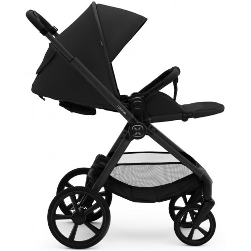 Коляска Agex Life 4 в 1 матовая рама с автокреслом i-Safe Black и базой ALB583 Black (Черный)