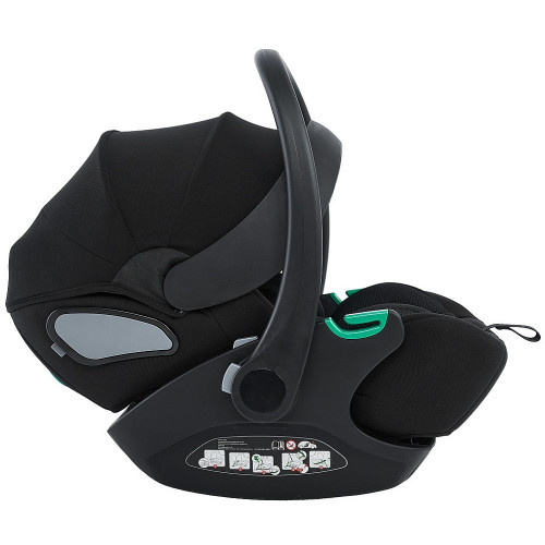 Детская коляска Pituso Teffy 4 в 1 с автокреслом Baesa Black с базой Turkish Coffee/Graphite