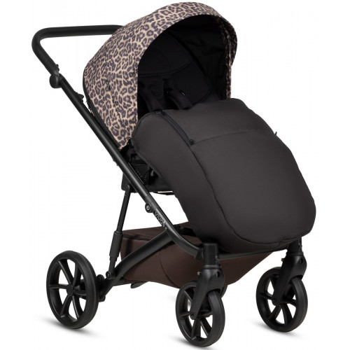 Детская коляска Tutis Viva 6 Plus Wild Elegance 4 в 1 с автокреслом Beno Black и базой Wild Mocca