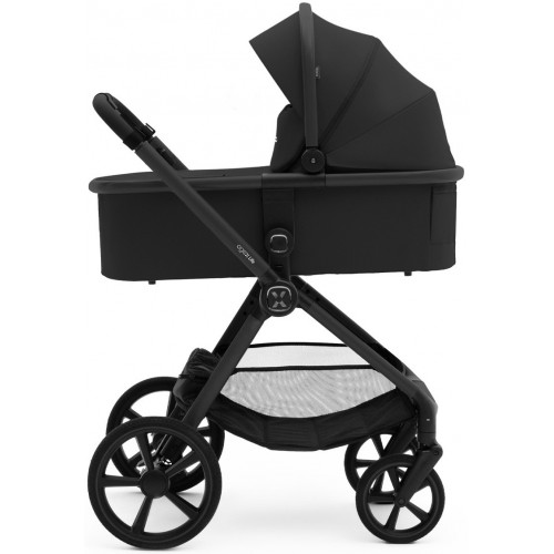 Коляска Agex Life 4 в 1 матовая рама с автокреслом i-Safe Black и базой ALB583 Black (Черный)