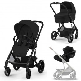 Коляска Cybex Balios S Lux BLK complete Cloud G Moon Black Plus Base G 4 в 1 Moon Black с дождевиками