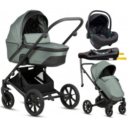 Детская коляска Noordi Aqua V2 4 в 1 с автокреслом Terra Edusky Black и базой 1482842 Fern