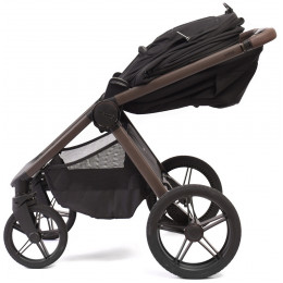Детская коляска Peppy Soho 4 в 1 с автокреслом Welldon Crown 2 Grey и базой Black (черный) рама шоколад