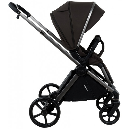 Детская коляска Pituso Teffy 4 в 1 с автокреслом Baesa Black с базой Turkish Coffee/Graphite