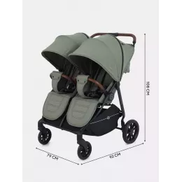 Коляска прогулочная для двойни Rant Twinny Olive 2025