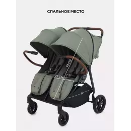 Коляска прогулочная для двойни Rant Twinny Olive 2025