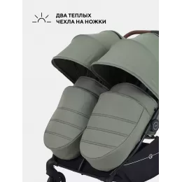 Коляска прогулочная для двойни Rant Twinny Olive 2025