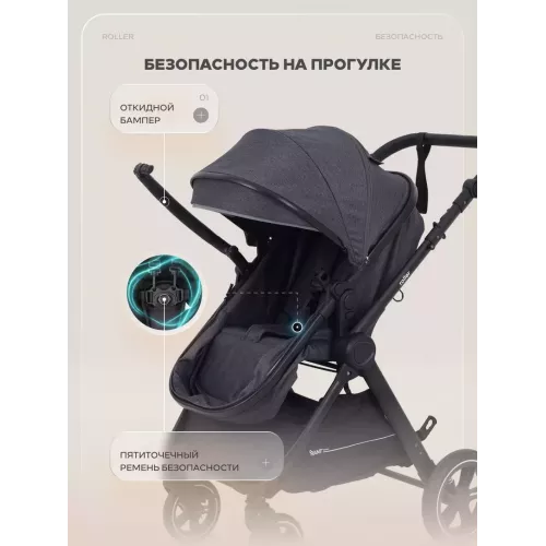 Коляска-трансформер Rant Basic Roller 2024 Grey