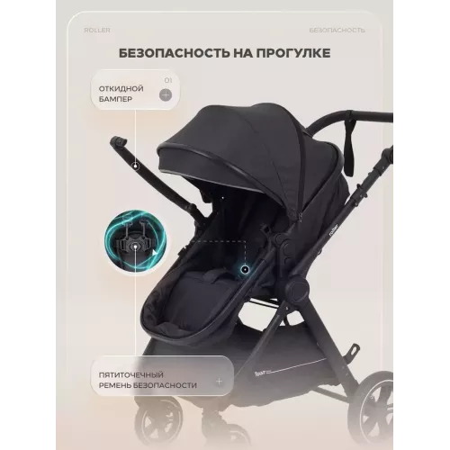 Коляска-трансформер Rant Basic Roller 2024 Black