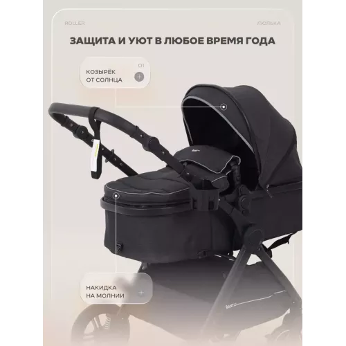 Коляска-трансформер Rant Basic Roller 2024 Black