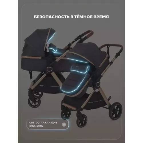 Коляска-трансформер Rant Basic Roller Gold 2024 Grey