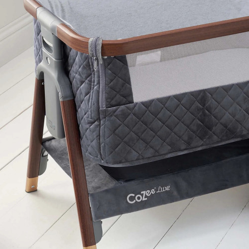 Колыбель приставная Tutti Bambini CoZee Luxe с колесами GTD Walnut/Slate