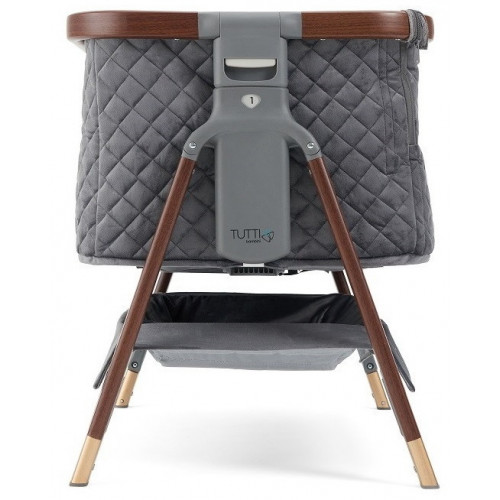 Колыбель приставная Tutti Bambini CoZee Luxe с колесами GTD Walnut/Slate