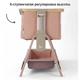 Колыбель приставная Tutti Bambini CoZee Air 2 с колесами Drifted Oak/Blush